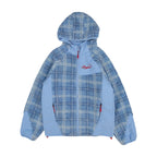Reversible Sherpa Jacket (Blue Plaid)