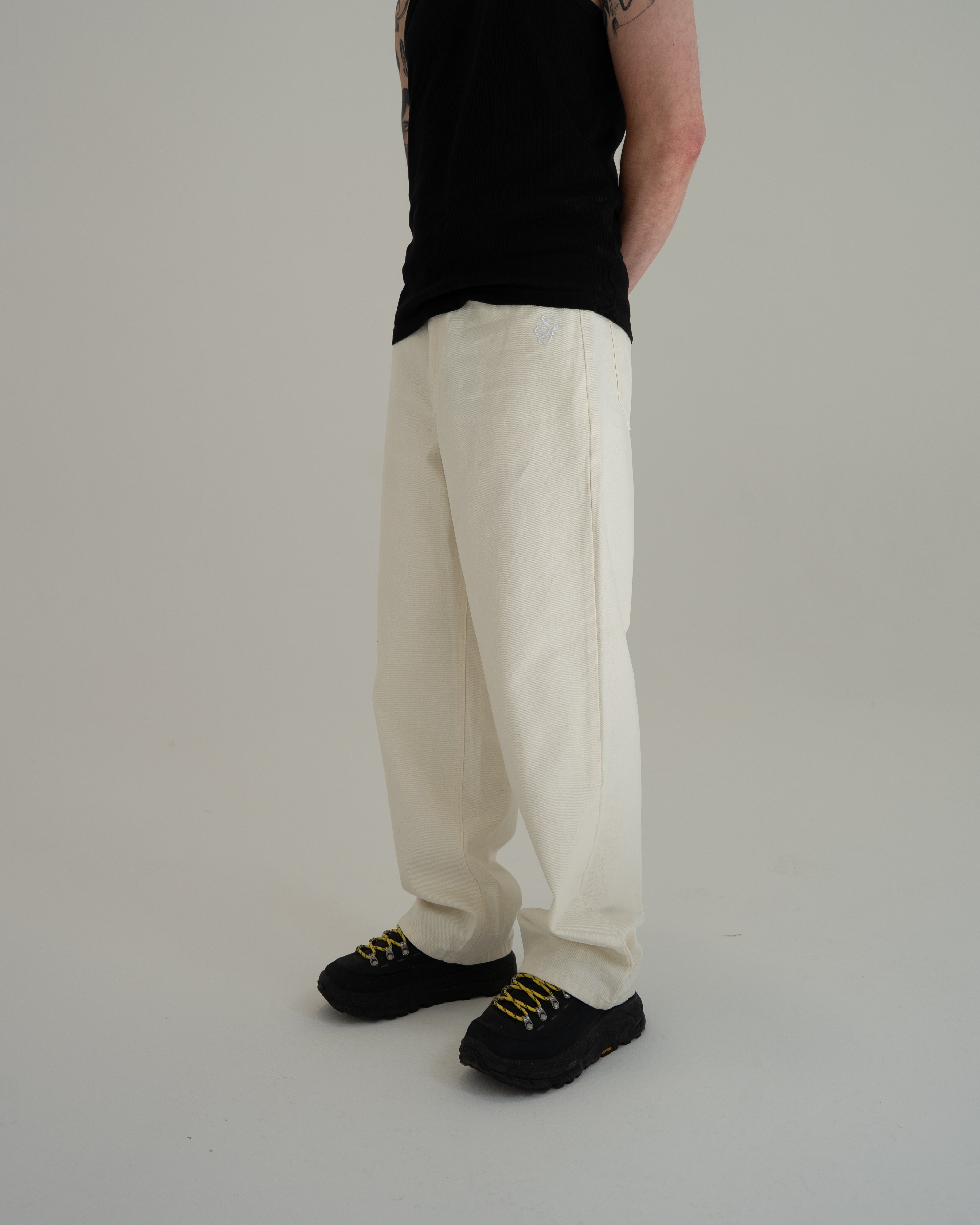 Script Jeans (Cream)