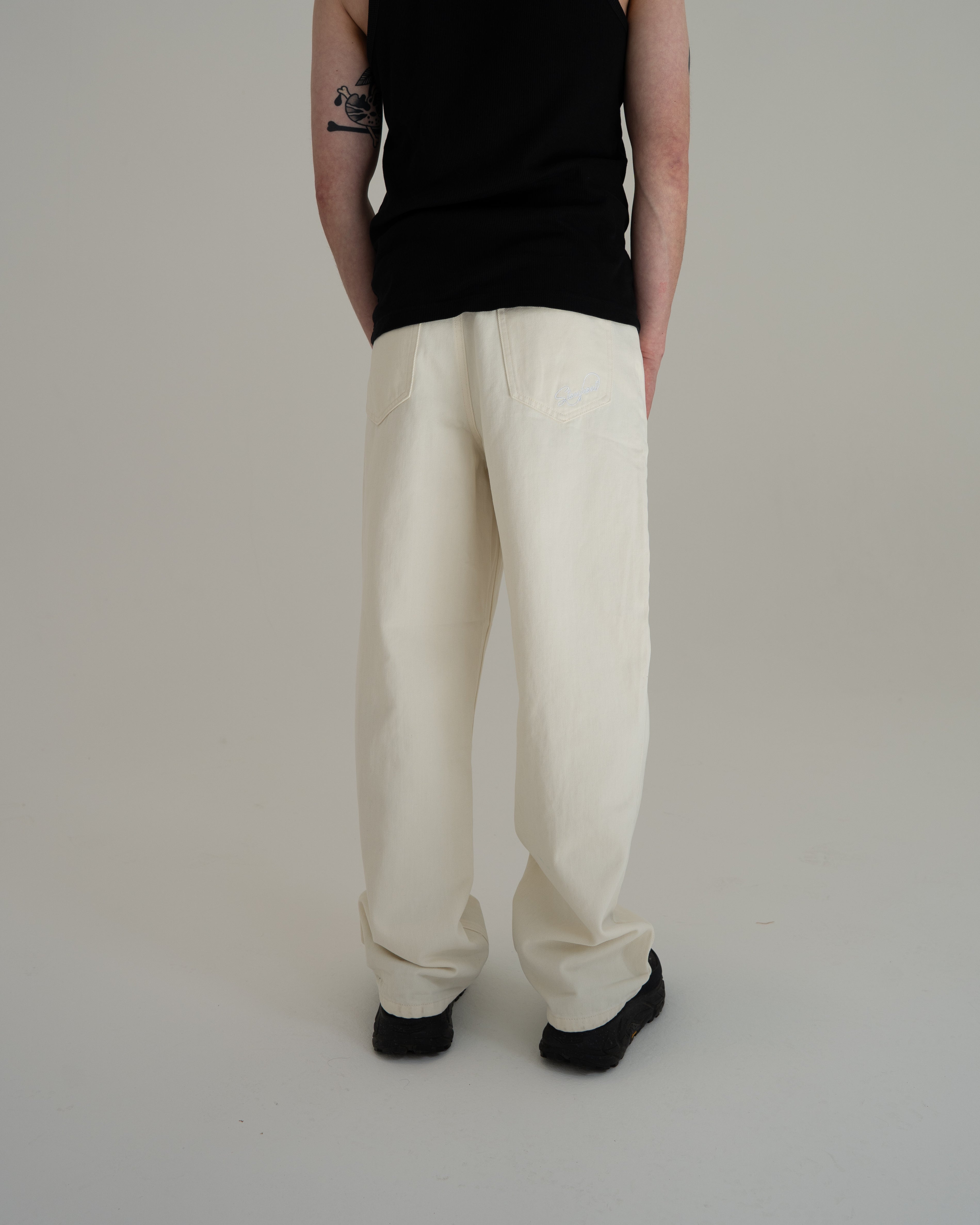Script Jeans (Cream)