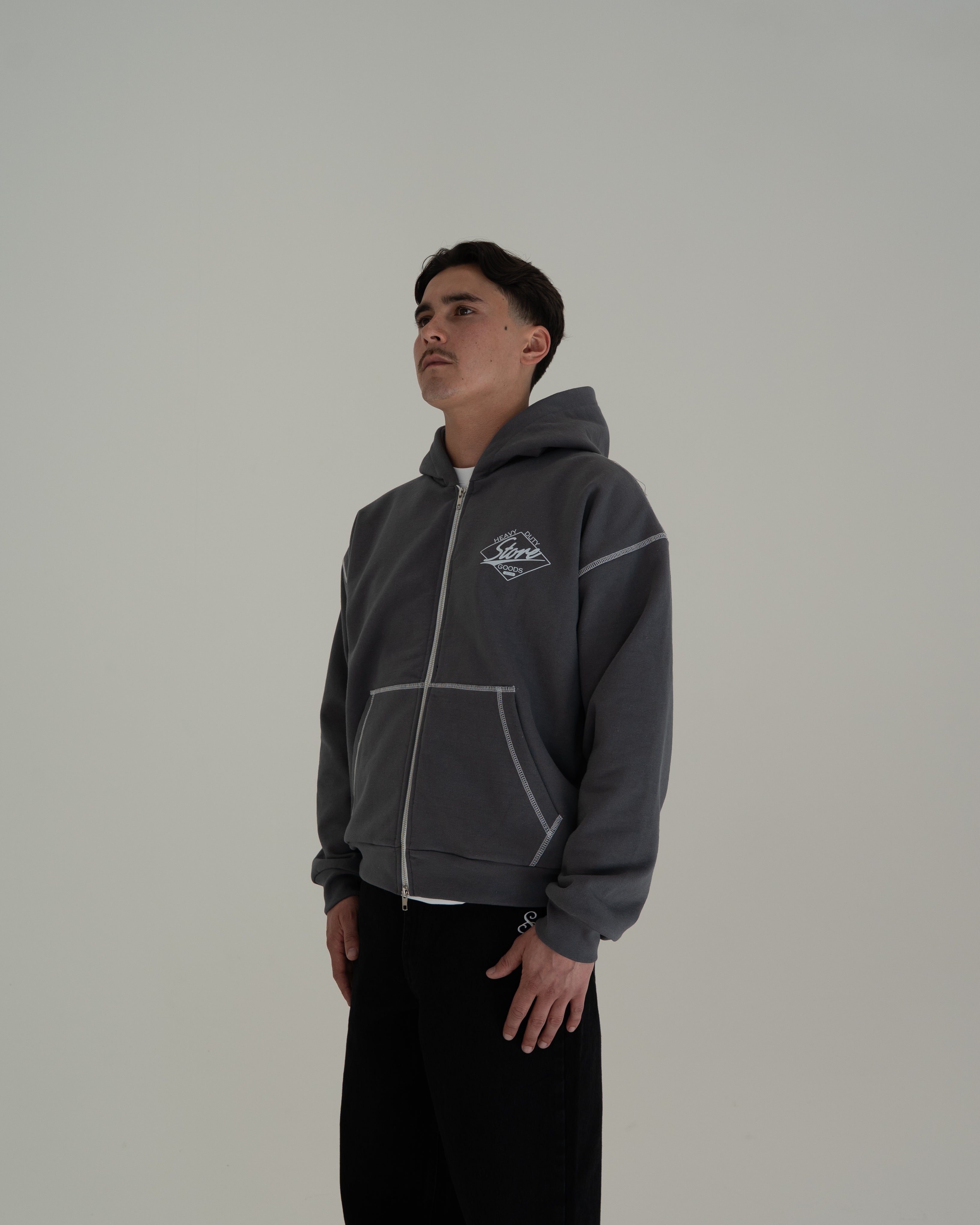 Heavy Duty Goods Zip Up (Grey)