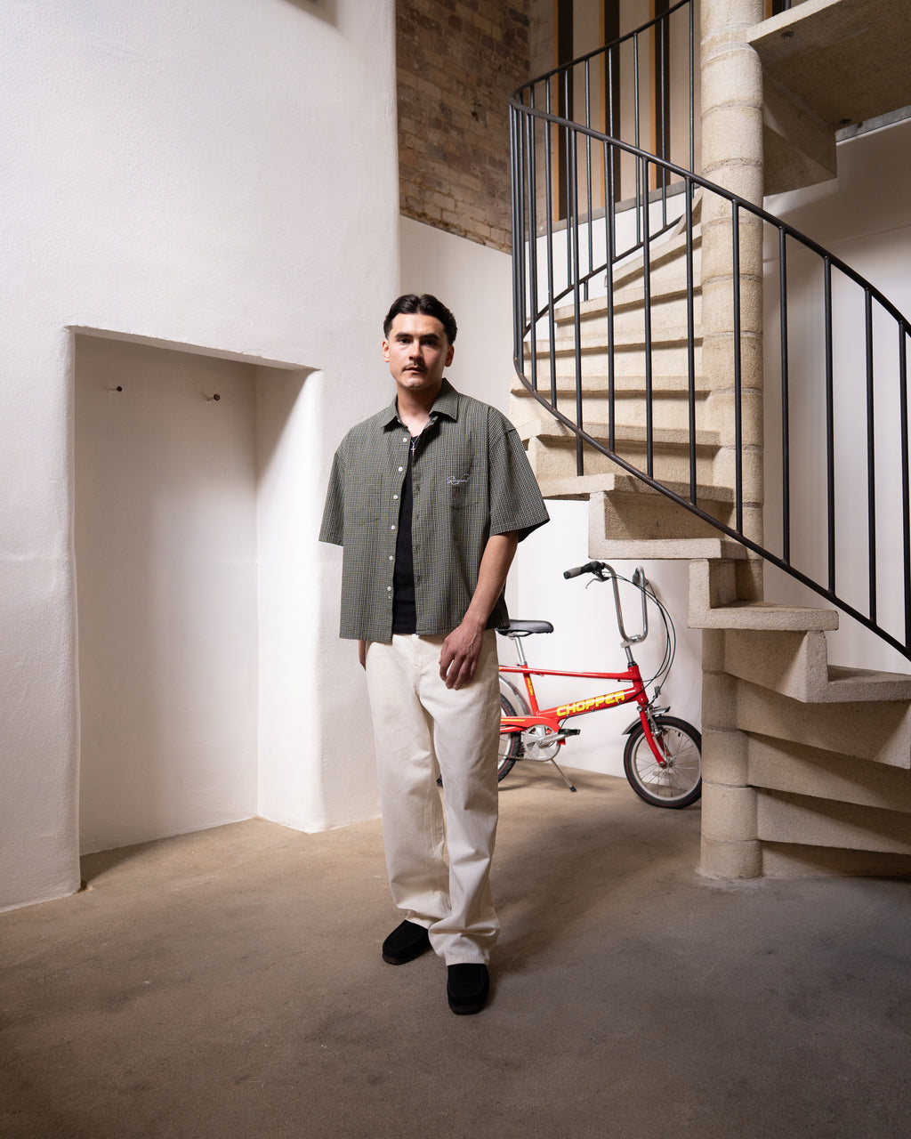 Grid Plaid Shirt (Green)