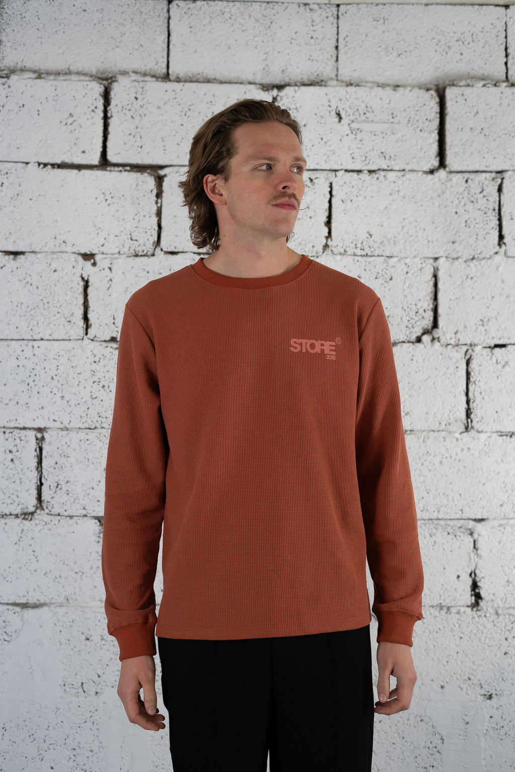 Waffle Longsleeve (Rust)