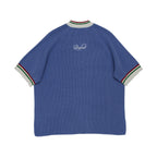 Waffle Jersey Knit Short Sleeve (Blue)