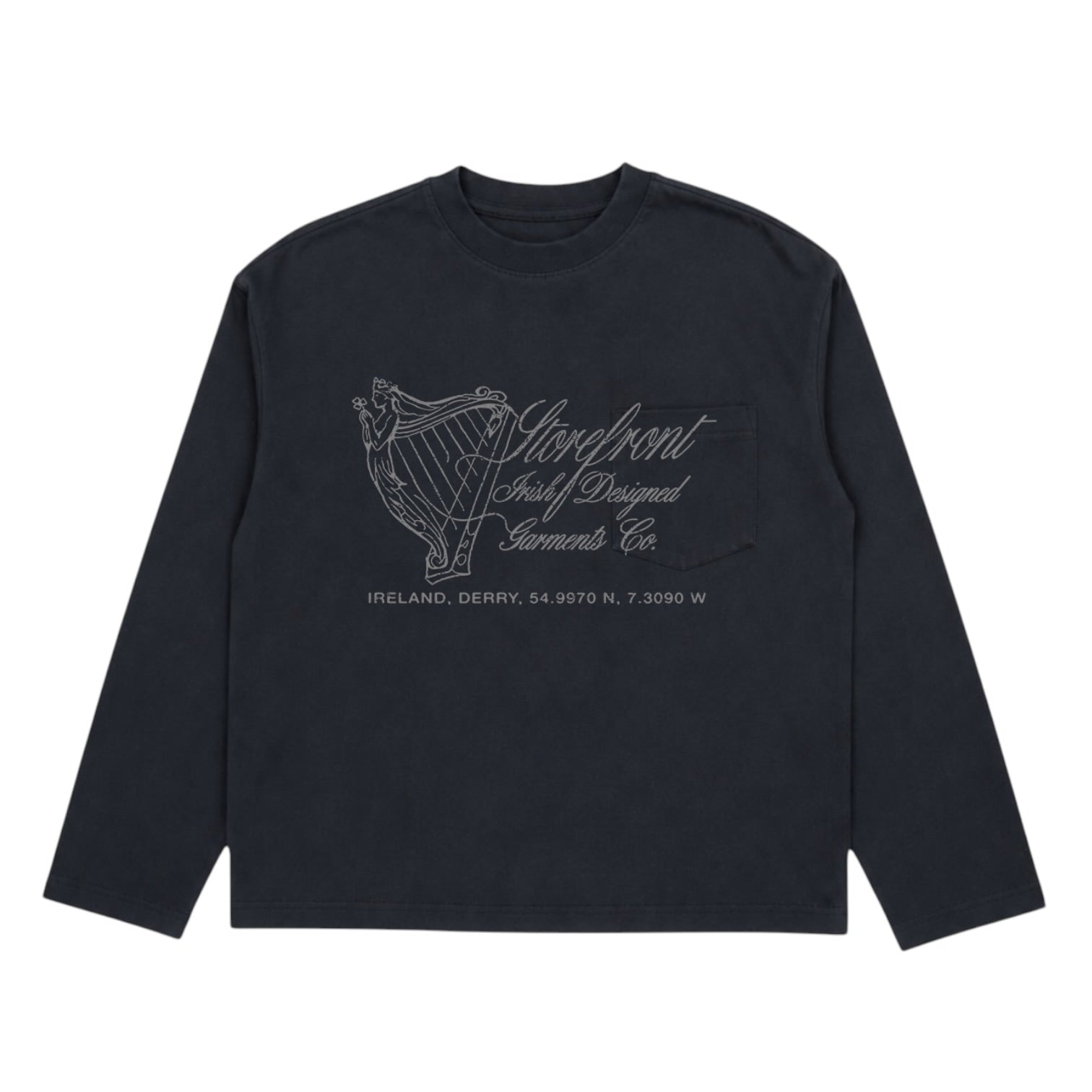 Gael Longsleeve T-Shirt (Washed Black)