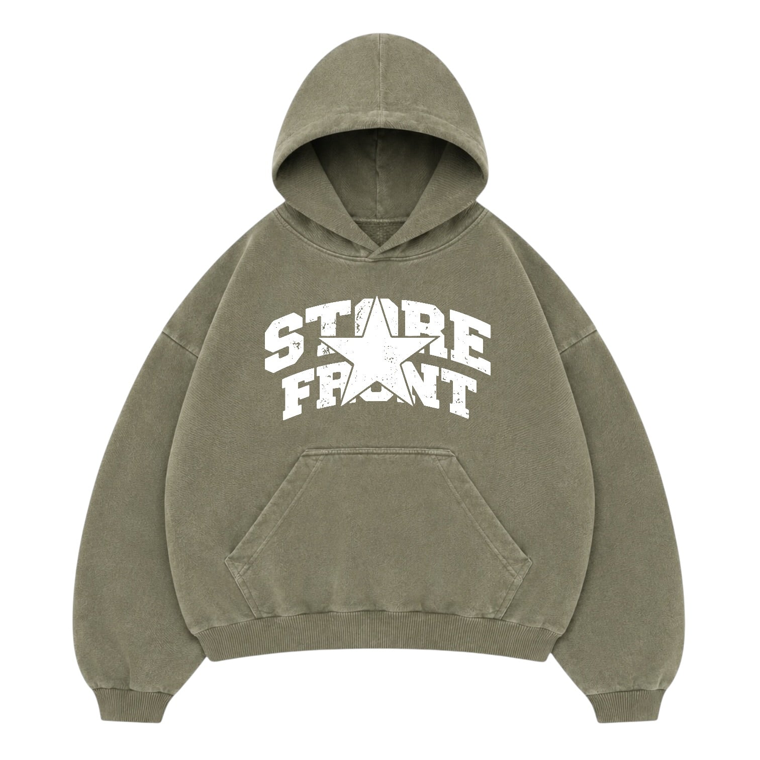 Store Star Hoodie (Washed Olive)
