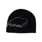 Script Mohair Skull Beanie (Black)