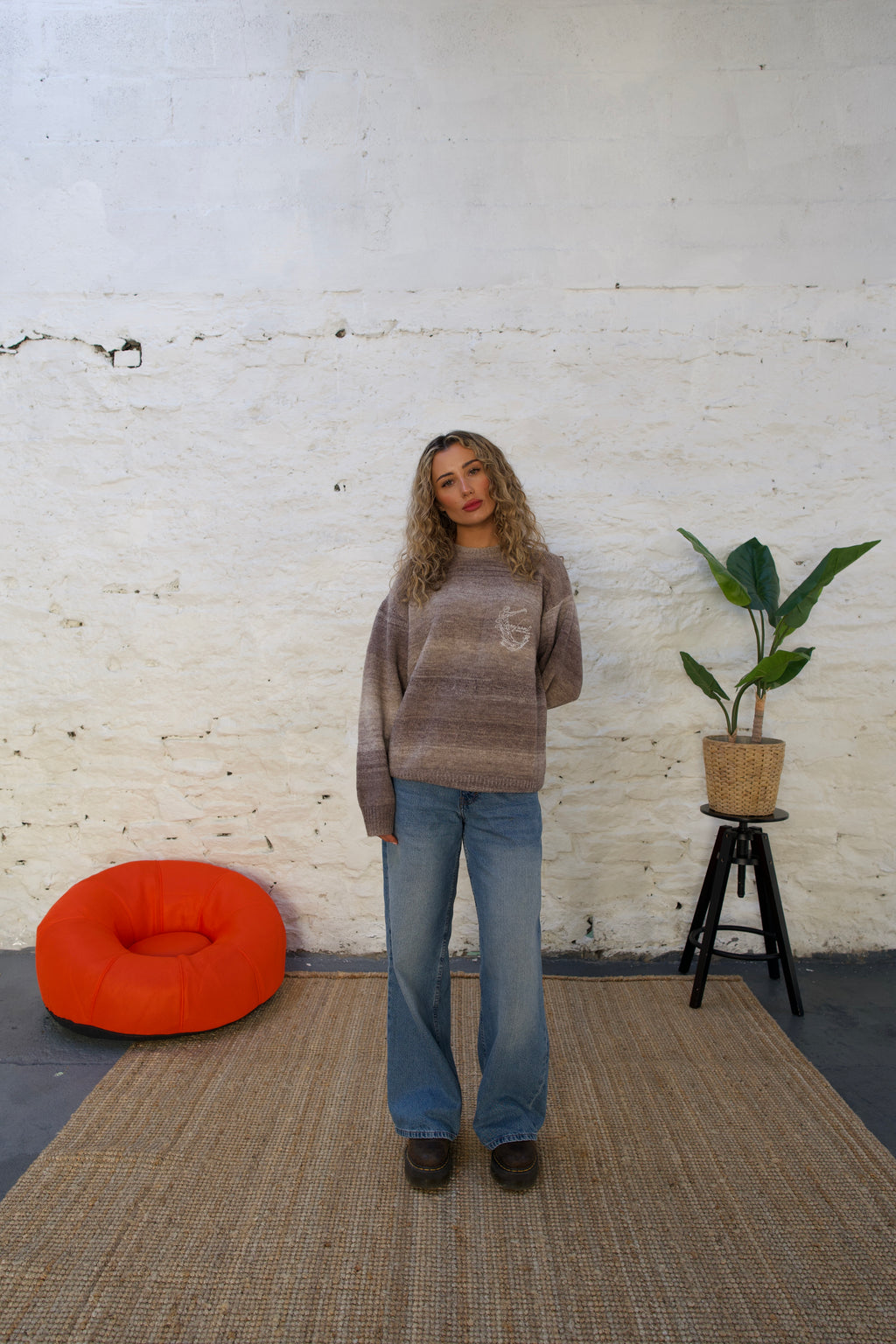Ombré Mohair Knit (Mocha)