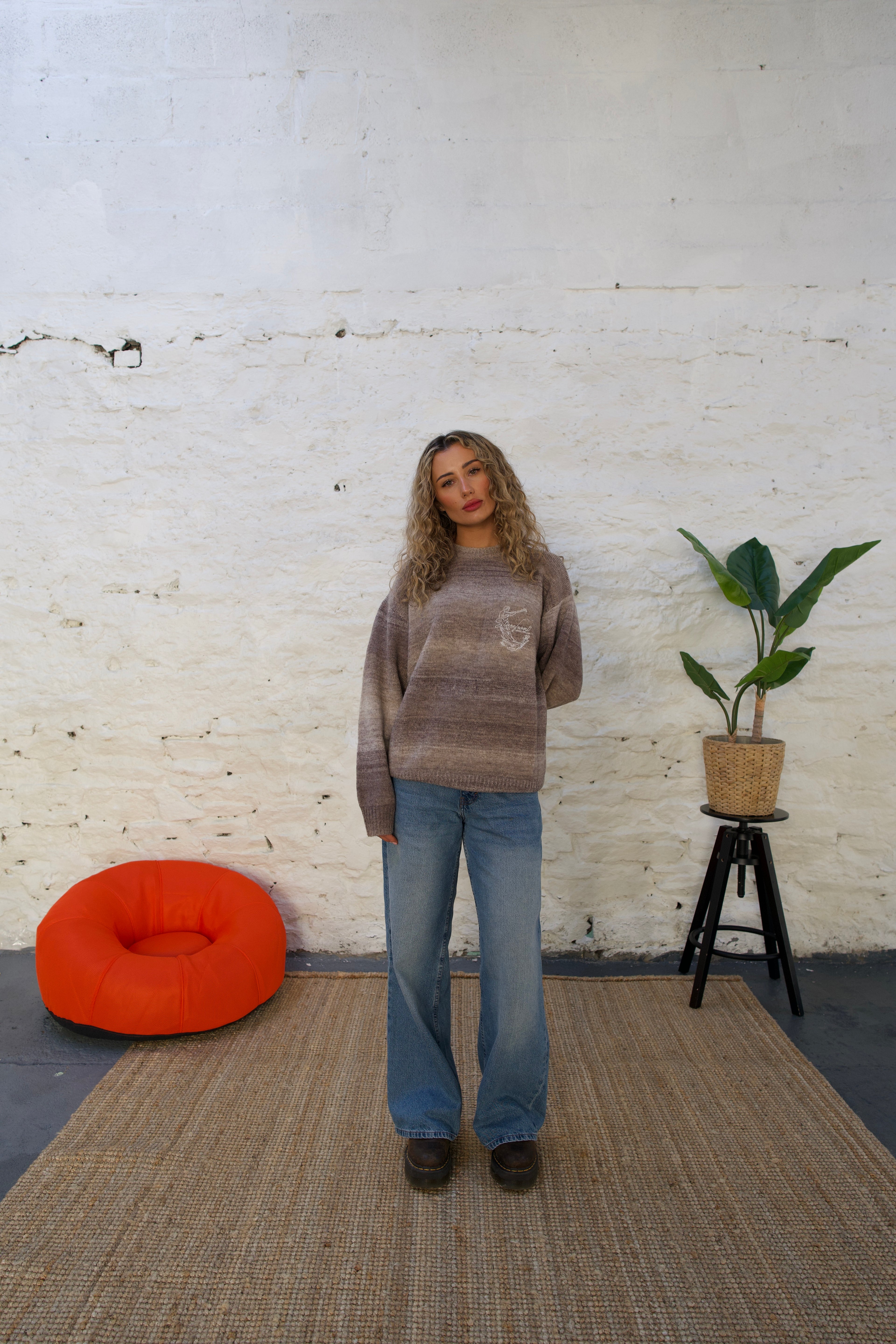 Ombré Mohair Knit (Mocha)