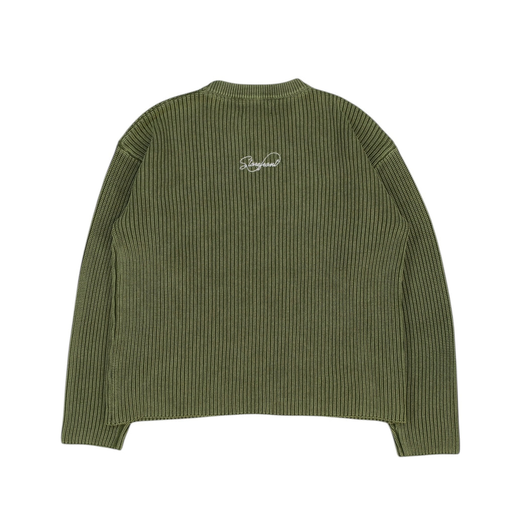 Script Fisherman Knit (Sage Green)