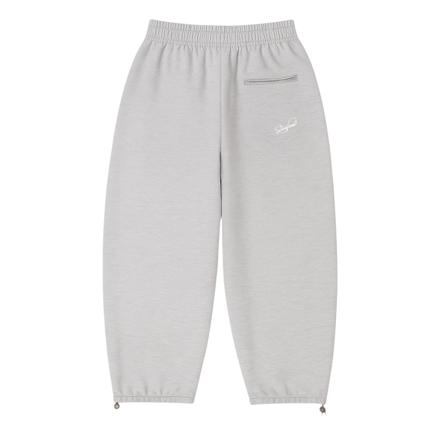 Mini-Script Open Cuff Joggers (Light Heather Grey)