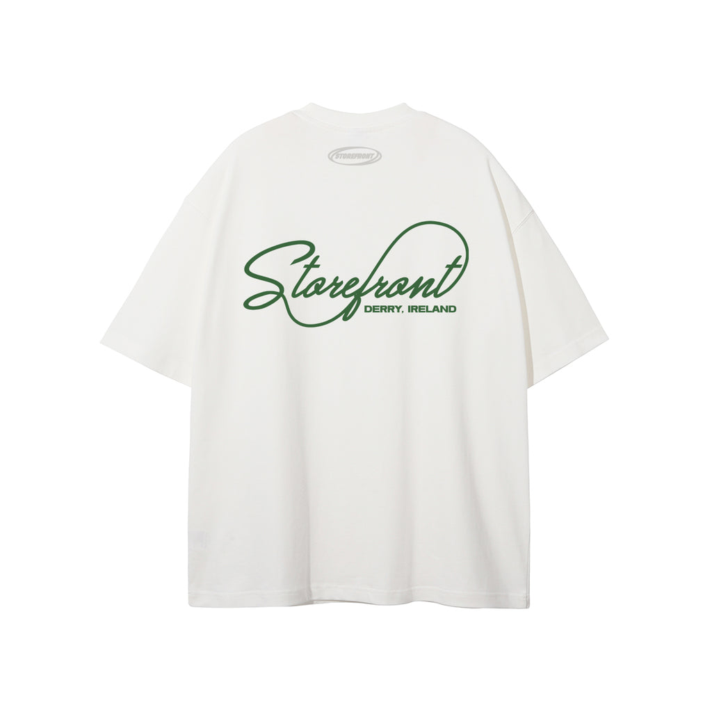 Script Logo T-shirt (White/Green)