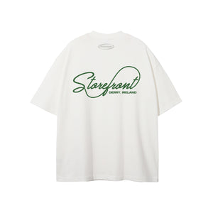 Script Logo Tee (White/Green)