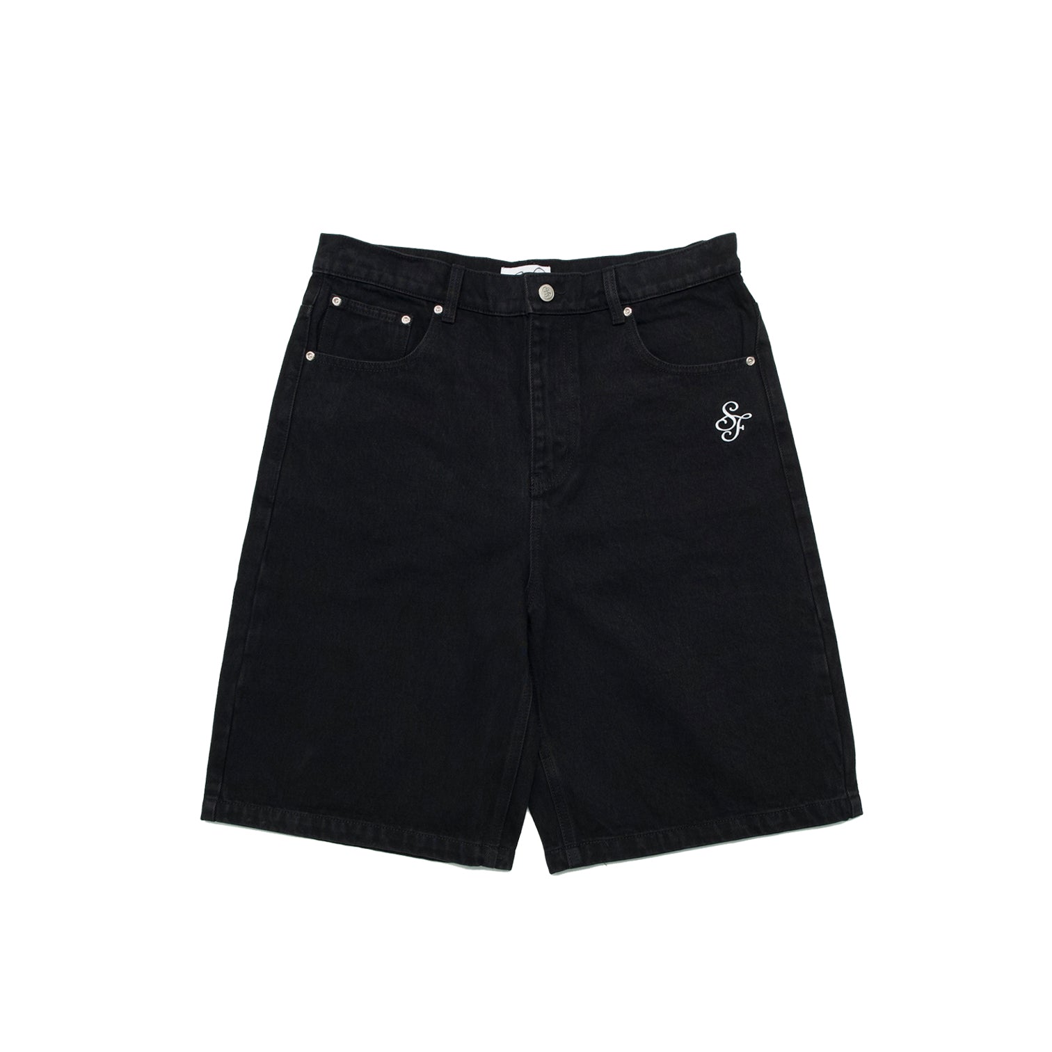 Script Jean Shorts (Black)
