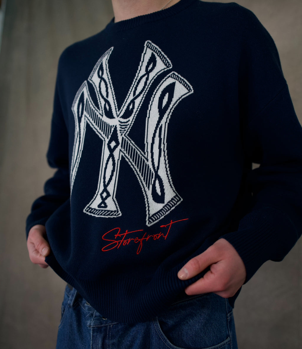 J-1 Knitted Jumper (Navy)