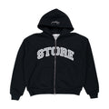 Store Waffle Lined Zip Up (Black)