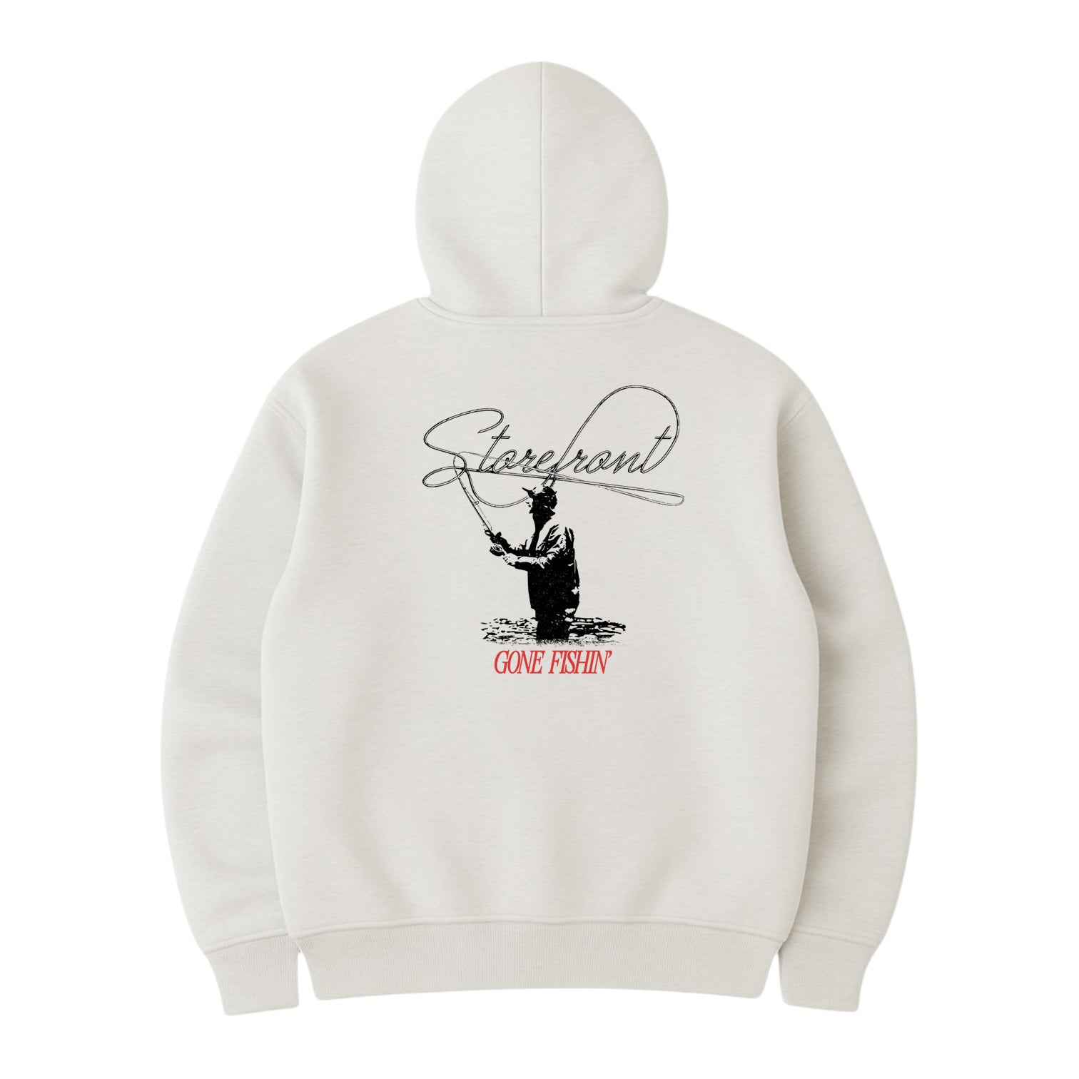 Gone Fishin' Hoodie (Light Ash Grey)