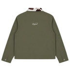 Cow Collar Canvas Jacket (Olive)