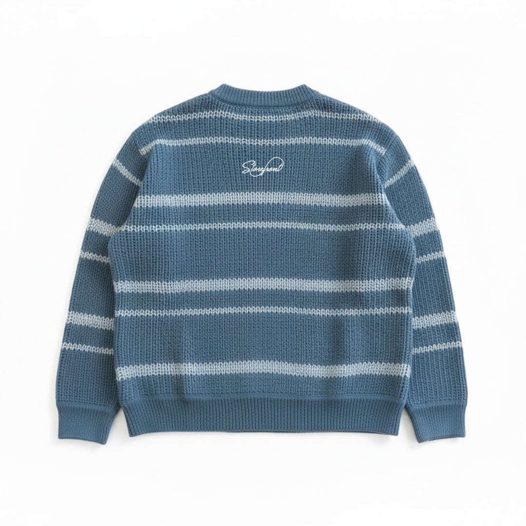 Script Stripe Knit (Blue)