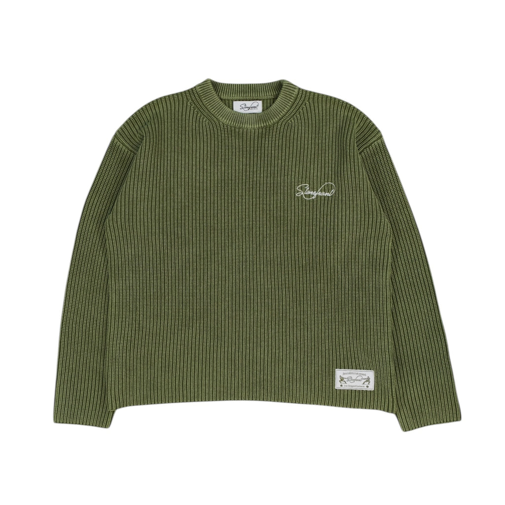 Script Fisherman Knit (Sage Green)