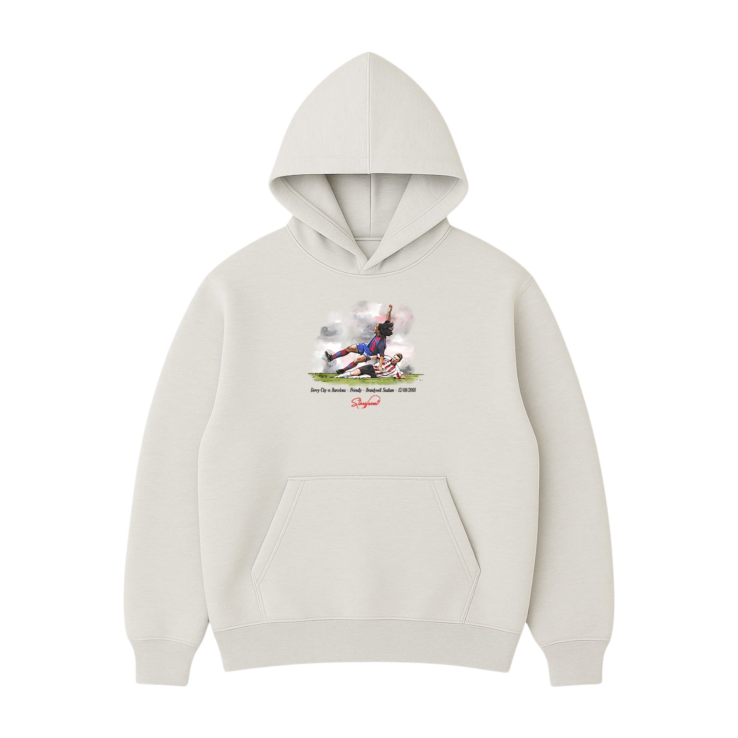 Derry vs Barcelona Hoodie (Light Ash Grey)