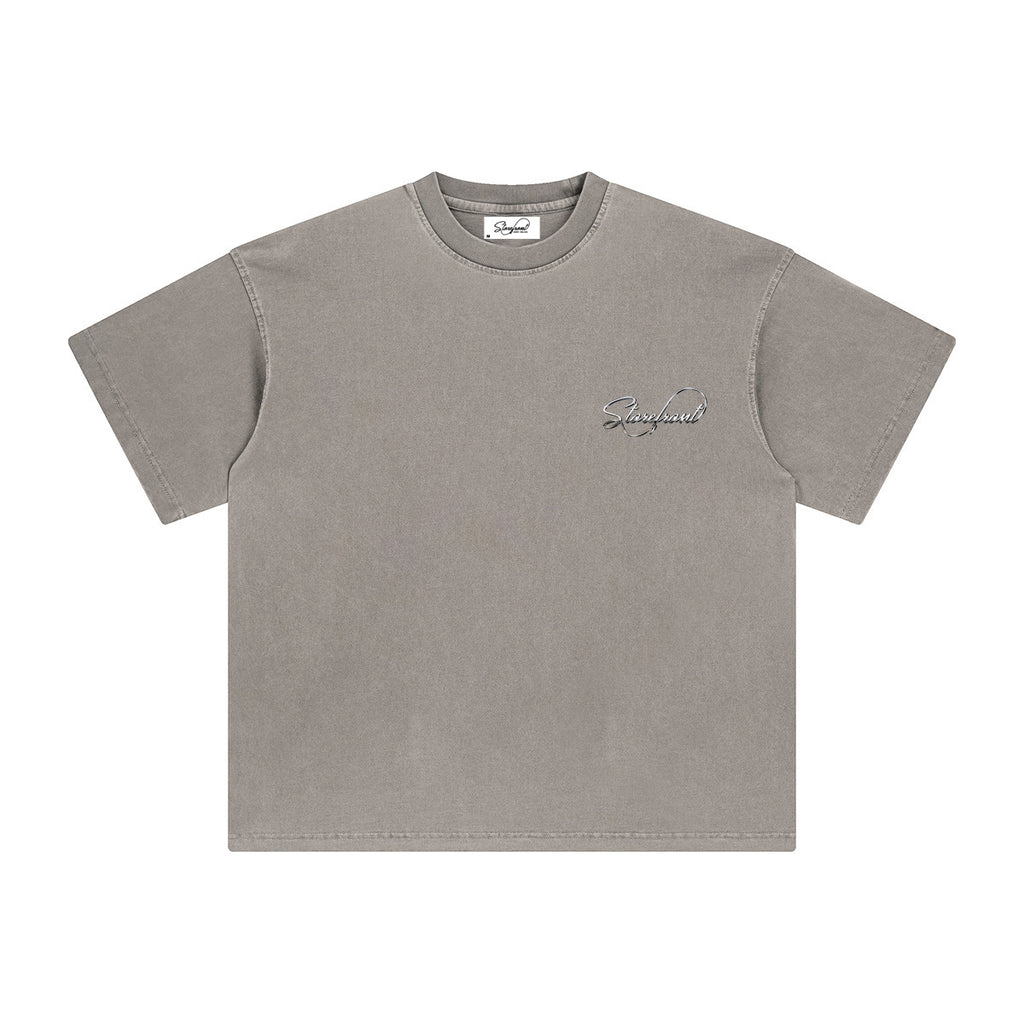 Faded Chrome Script T-Shirt (Grey)