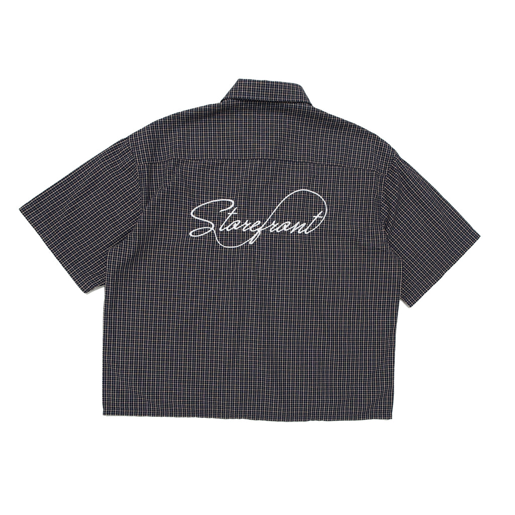 Grid Plaid Shirt (Navy)