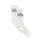 Script Socks (White)