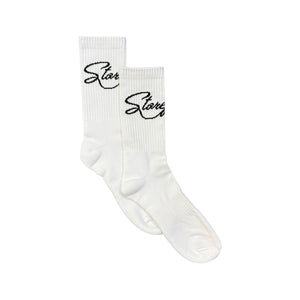 Script Socks (White)