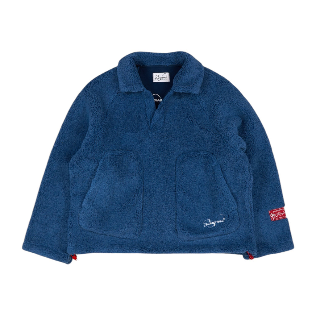 Sherpa Fleece Drill Top (Navy)