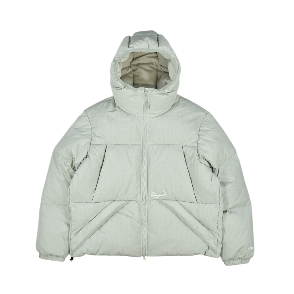 Ripstop Nylon Down Puffer Jacket (Fog Grey)