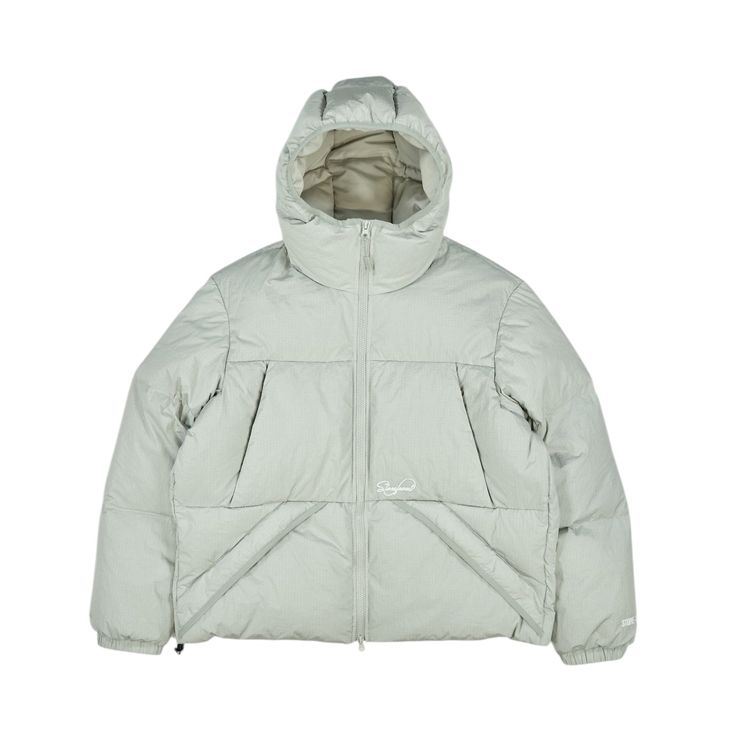 Ripstop Nylon Down Puffer Jacket (Fog Grey)