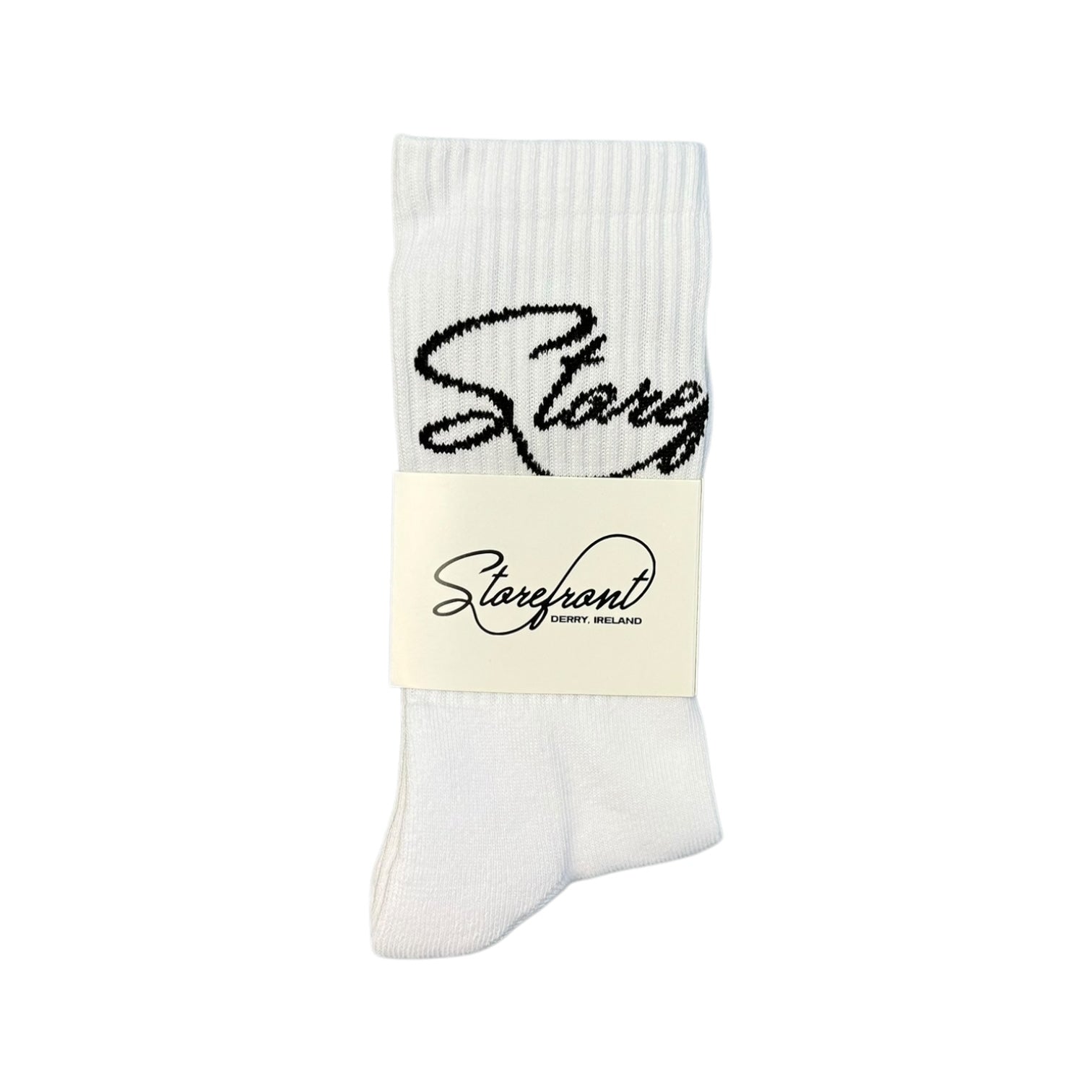 Script Socks (White)