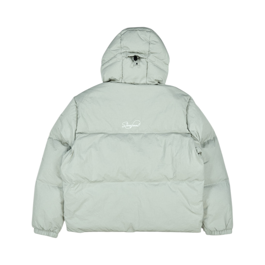 Ripstop Nylon Down Puffer Jacket (Fog Grey)