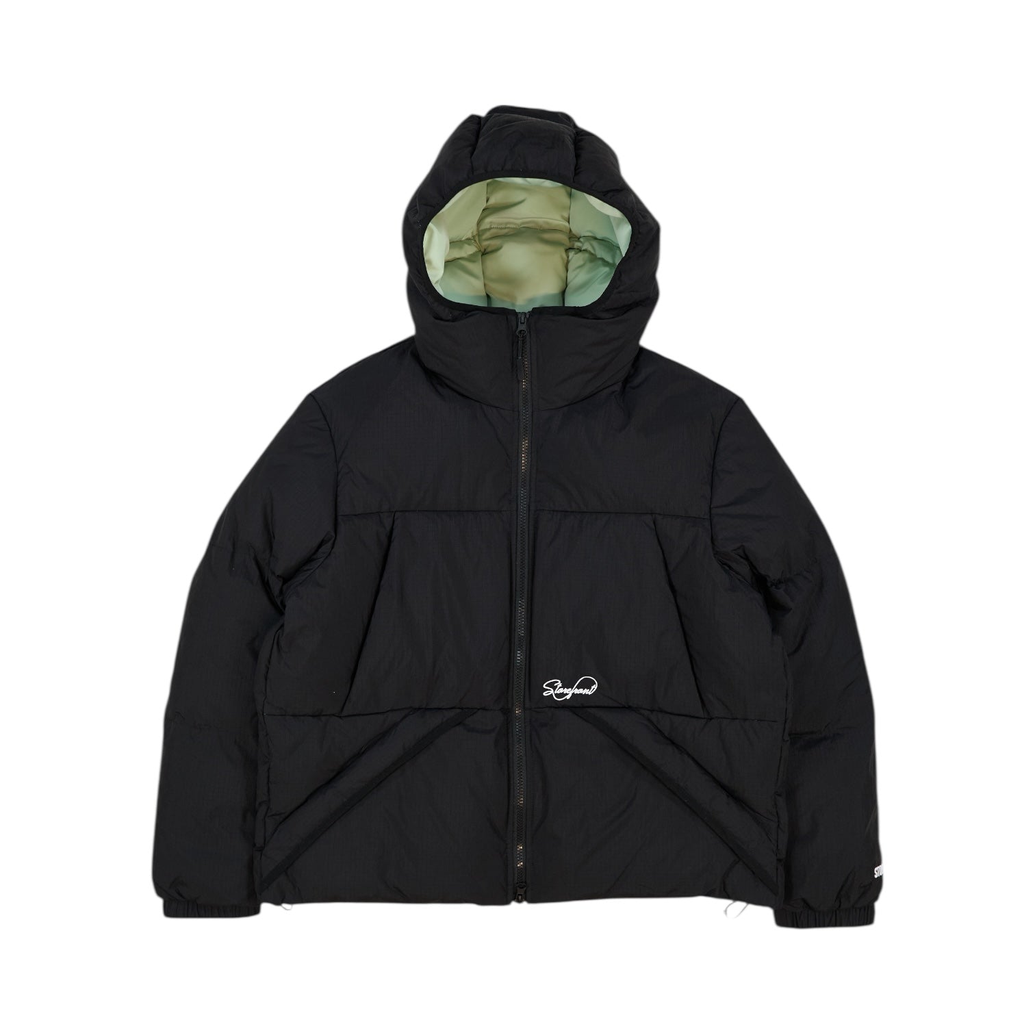 Ripstop Nylon Down Puffer Jacket (Black)