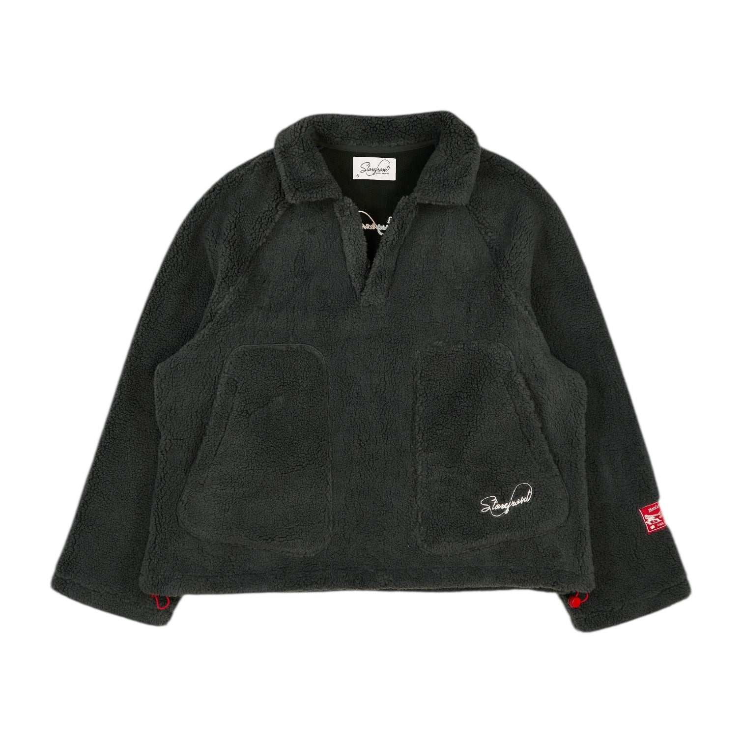 Sherpa Fleece Drill Top (Charcoal)