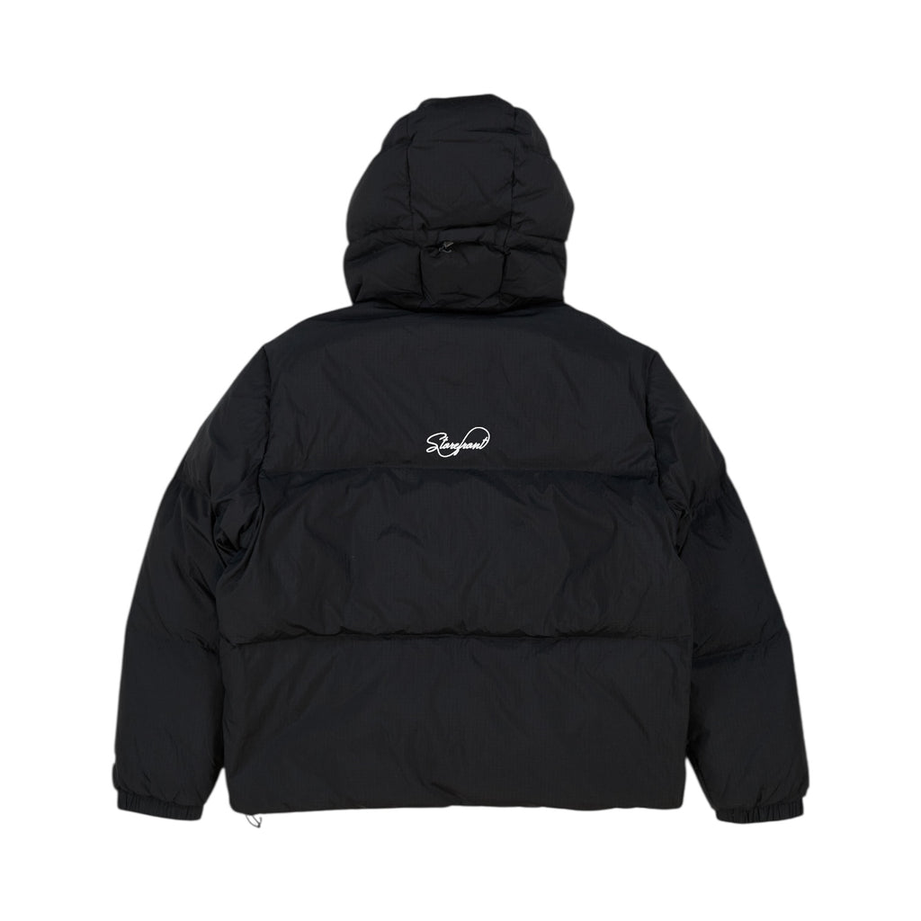 Ripstop Nylon Down Puffer Jacket (Black)