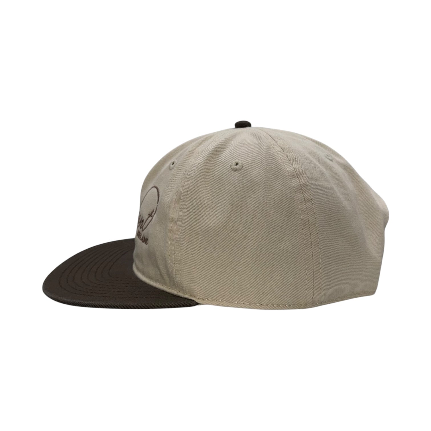 Script Hat (Cream & Brown)