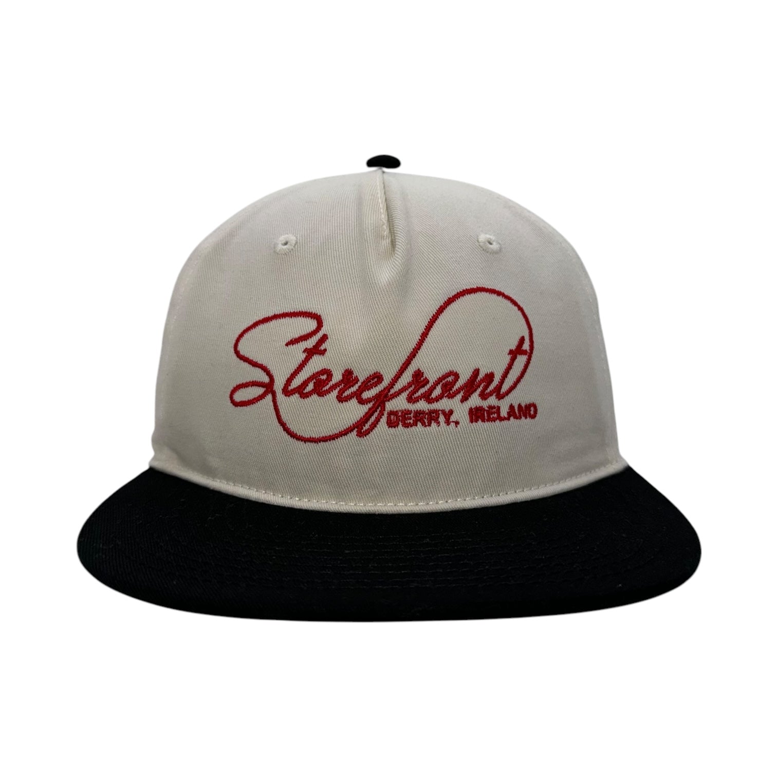 Script Hat (Cream, Black & Red)