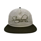 Script Hat (Cream & Olive)