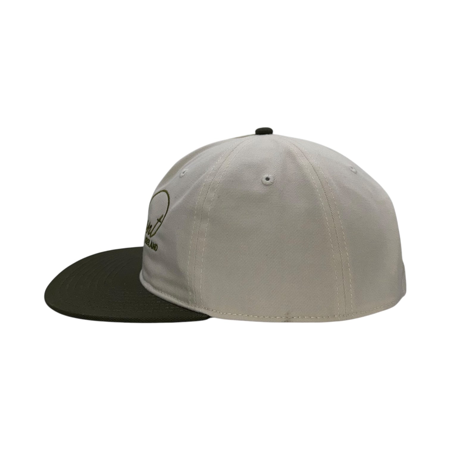 Script Hat (Cream & Olive)