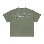 Faded Chrome Script T-Shirt (Sage)