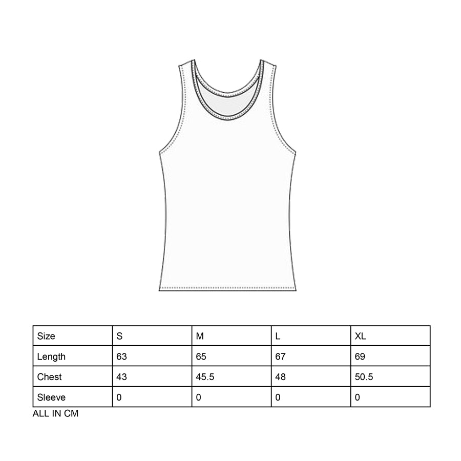 Script Waffle Tank Top (Black)