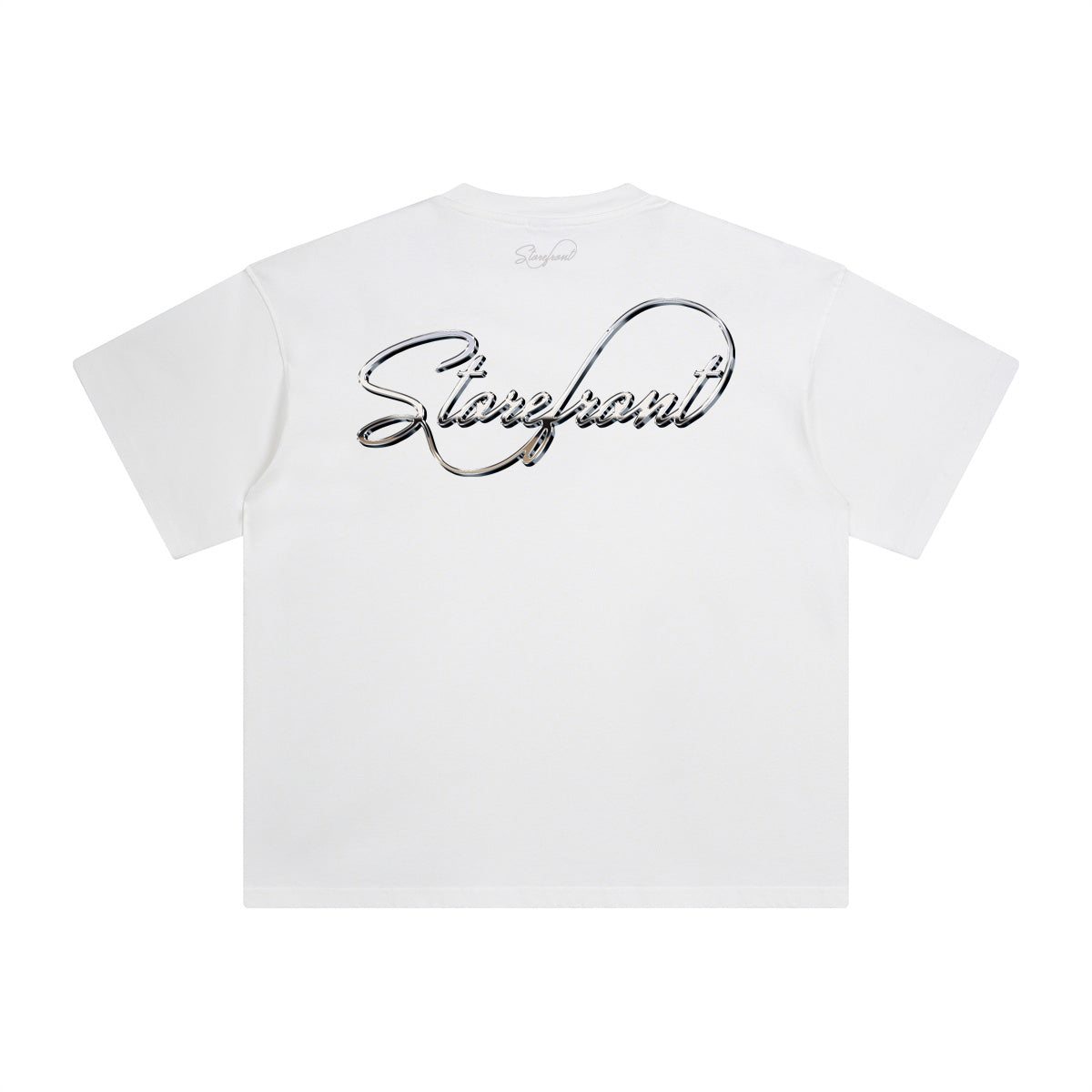 Faded Chrome Script T-Shirt (White)