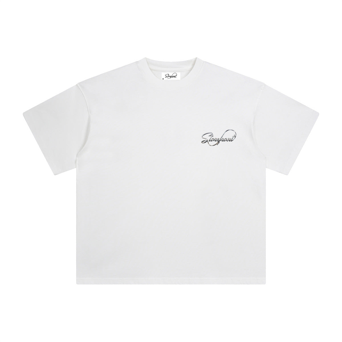 Faded Chrome Script T-Shirt (White)