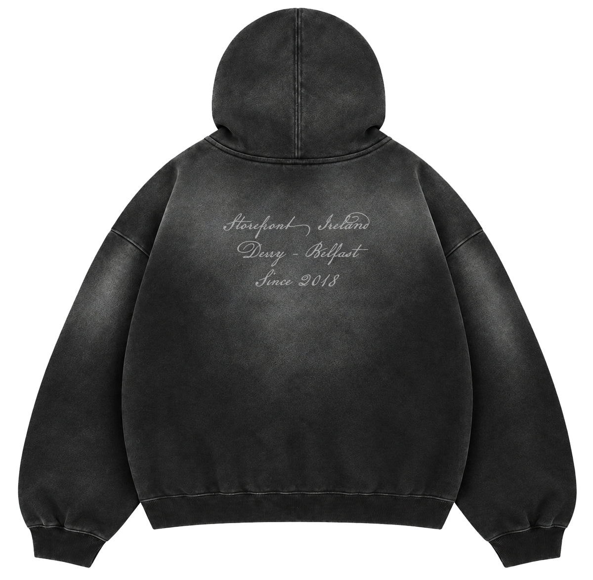 Script Sun Faded Hoodie (Charcoal)