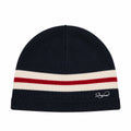 Tri-Stripe Knit Beanie (Black)