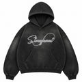 Script Sun Faded Hoodie (Charcoal)