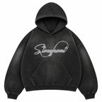 Script Sun Faded Hoodie (Charcoal)