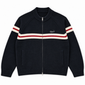 Tri-Stripe Zip Up Knit (Black)