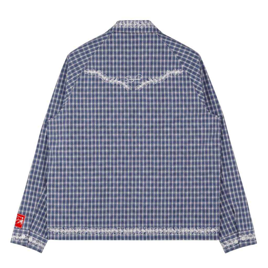 Flannel Oakleaf Overshirt (Baby Blue)